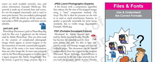 Files and Fonts Brochure